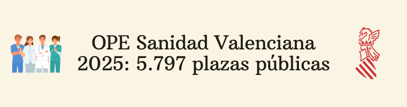 OPE Sanidad Valenciana 2025 5.797 plazas públicas